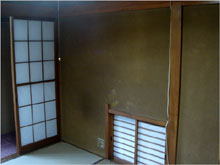 和風住宅 自然素材 住宅の鳥海工務店-東京 大田区：壁リフォーム前
