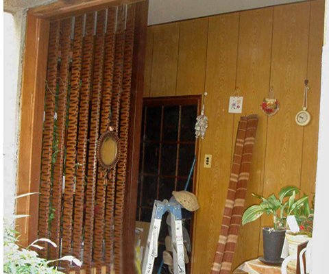 和風住宅 自然素材 住宅の鳥海工務店・玄関サッシュ・和室サッシュリフォーム前：Ｓ様邸